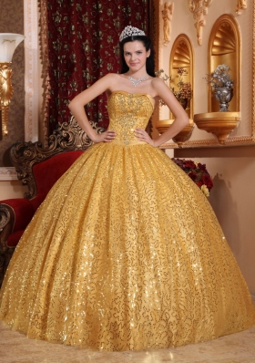 Gold 15 dresses