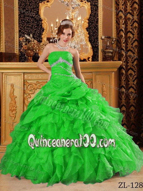 Green quinceanera dresses