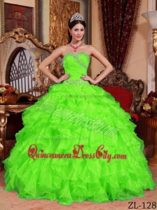 Green quinceanera dresses