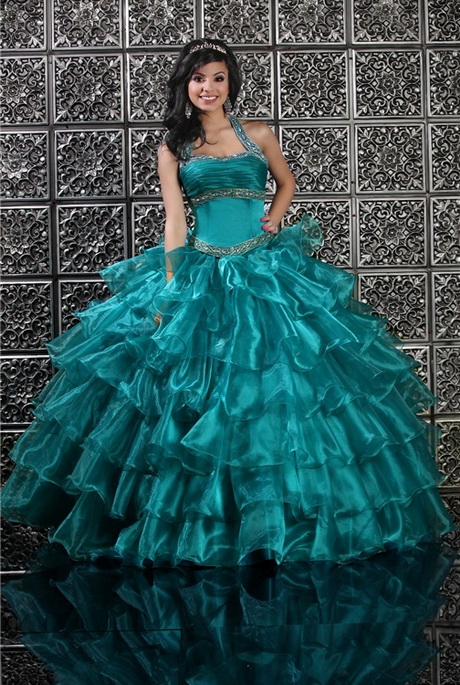 Teal quinceanera dresses