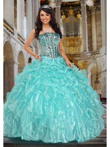 Turquoise quinceanera dresses