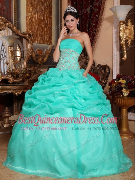 Turquoise quinceanera dresses