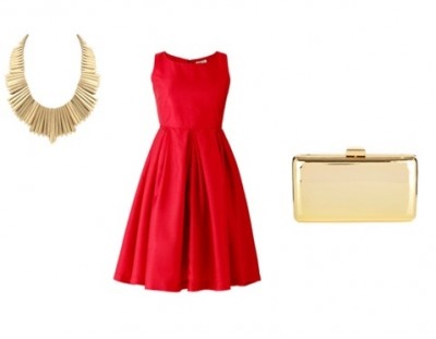 Complementos para vestido rojo corto