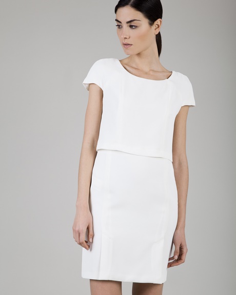 Vestido blanco manga corta