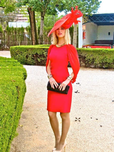 Vestido boda rojo corto