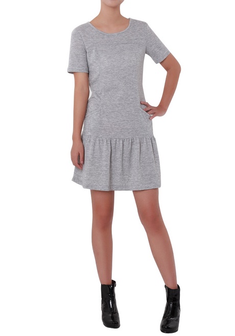 Vestido gris algodon