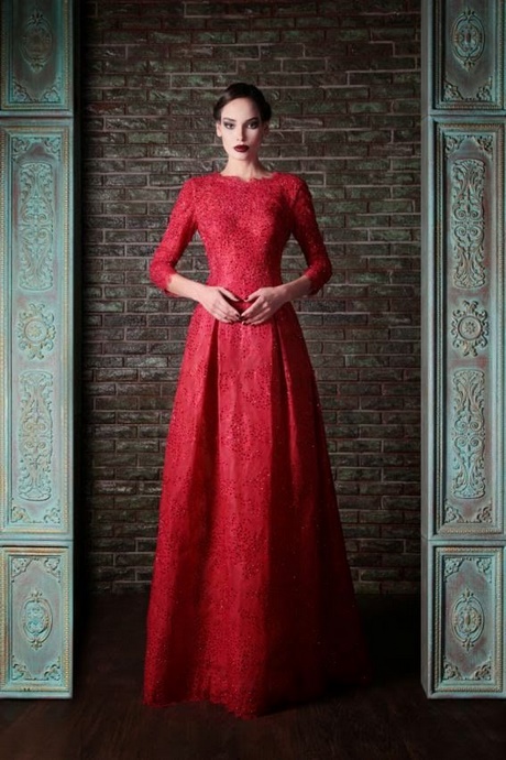 Vestido largo rojo boda