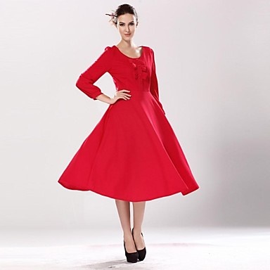 Vestido midi rojo