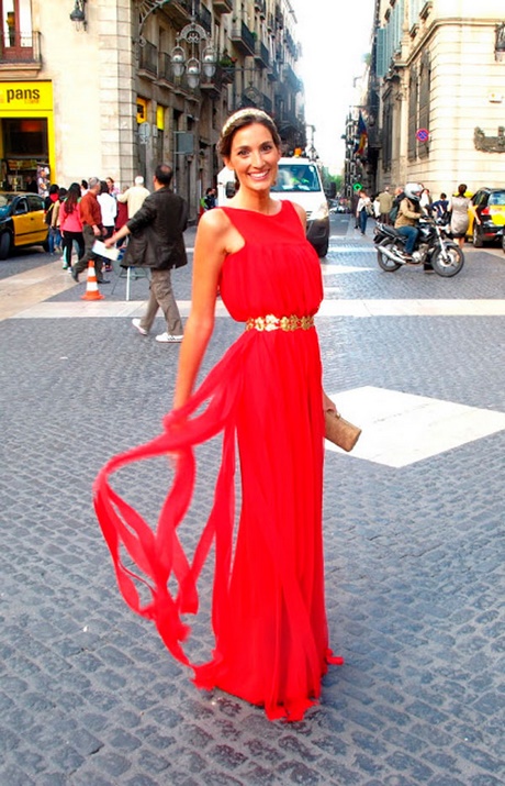 Vestido rojo corto boda