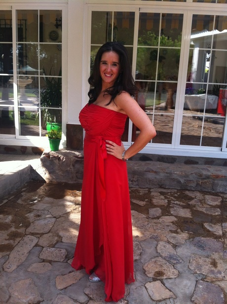 Vestido rojo largo boda
