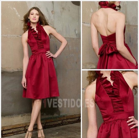 Vestido rojo oscuro