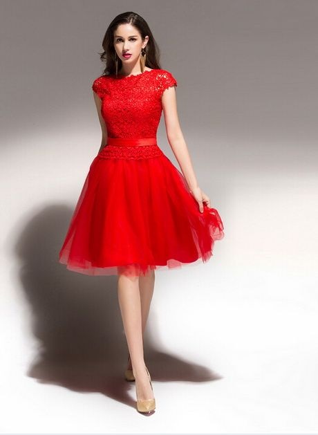 Vestidos cortos elegantes rojos