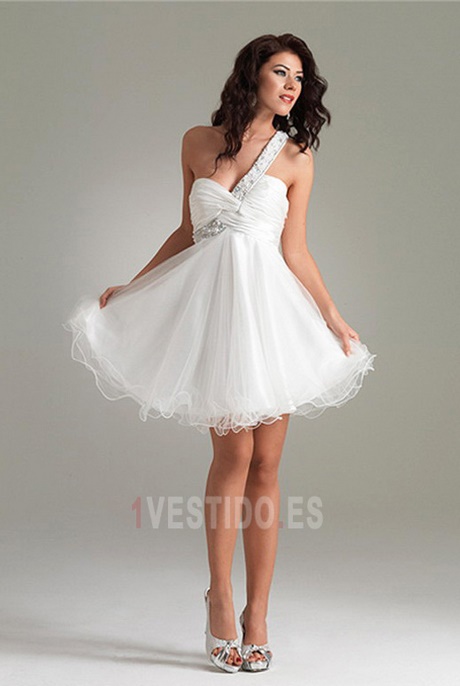 Vestidos de fiesta cortos blancos