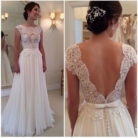 Vestidos de novia sencillos largos