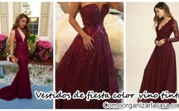 Vestidos largos color vino