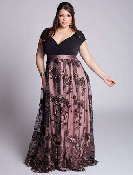 Vestidos de noche para rellenitas 2017