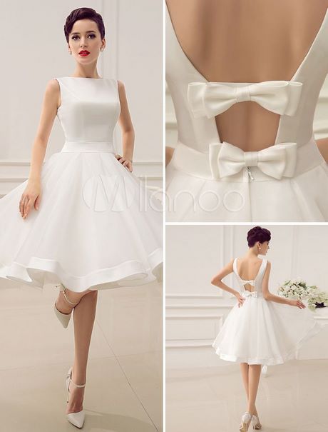 Vestido blanco corto para boda