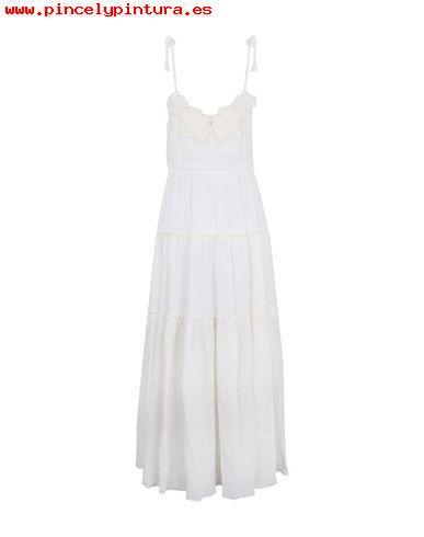 Vestido blanco largo algodon
