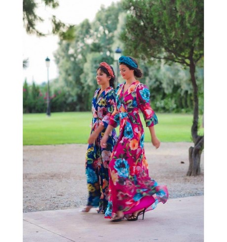 Vestidos de fiesta largos de gasa estampada