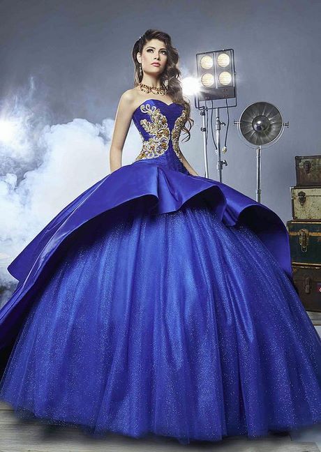 Vestidos de quinceañera azul