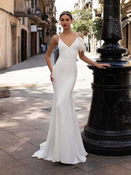 Vestido boda civil largo