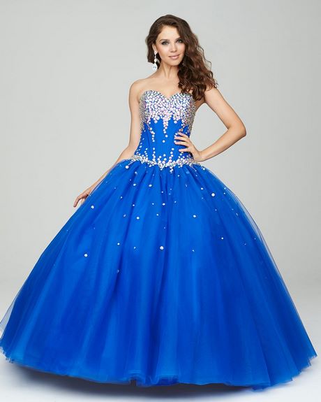 Vestido de quince años azul