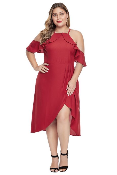 Vestido rojo talla grande