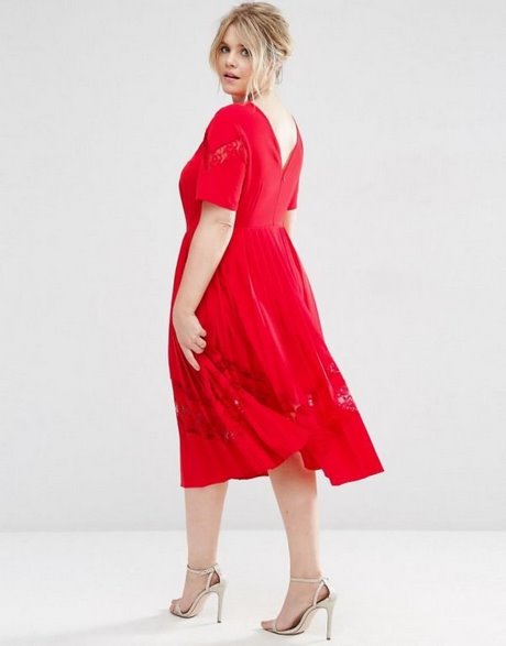 Vestido rojo talla grande