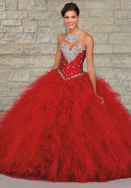 Vestidos de quinceañera rojos