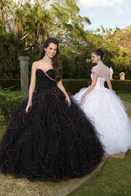 Black quinceanera dresses
