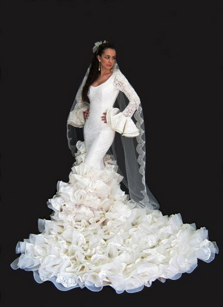 Traje de novia flamenca