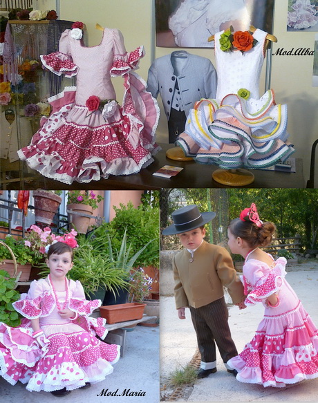 Trajes de flamenca cortos 2014