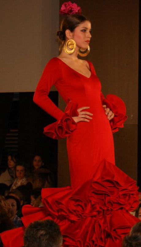 Trajes flamenca rojo