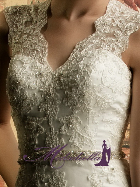Vestido de novia con encajes