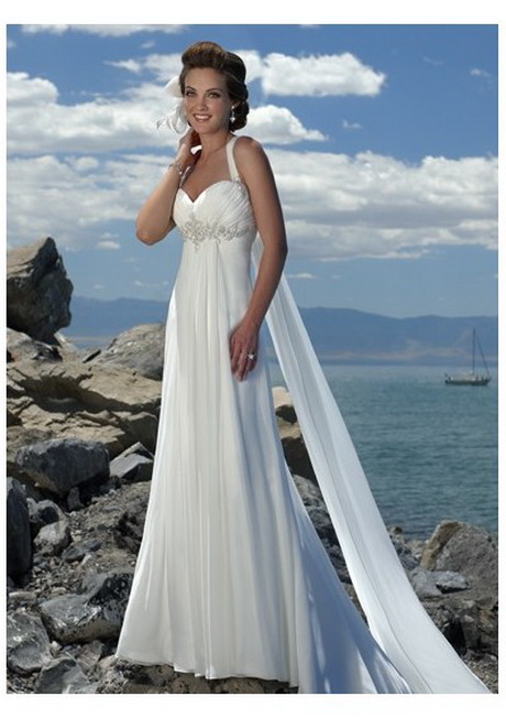 Vestido de novia en la playa