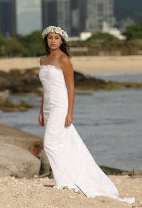 Vestido de novia en la playa