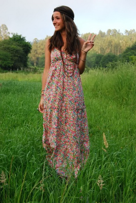 Vestido largo hippie