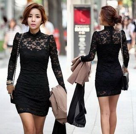 Vestido negro con encaje