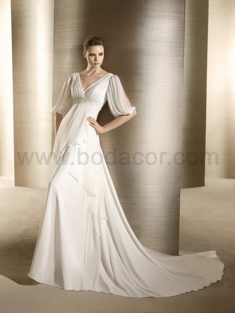 Vestido novia corte imperio