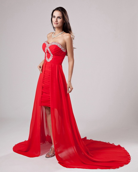 Vestido rojo asimetrico