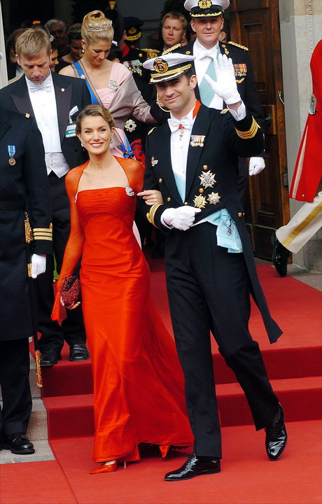 Vestido rojo de la princesa letizia