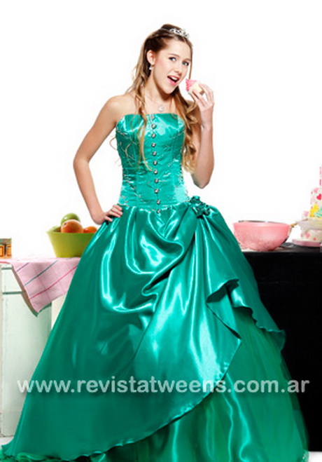 Vestidos de 15 años color verde agua