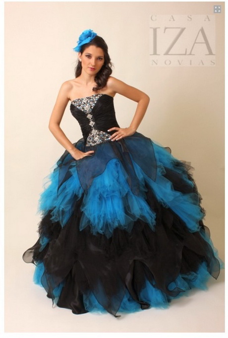 Vestidos de 15 años de color azul