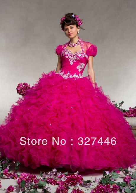 Vestidos de 15 años fucsia