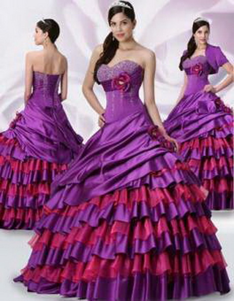 Vestidos de 15 años morado