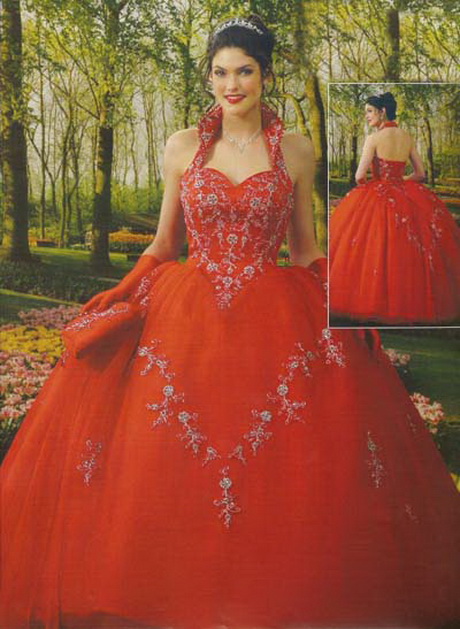 Vestidos de 15 rojos