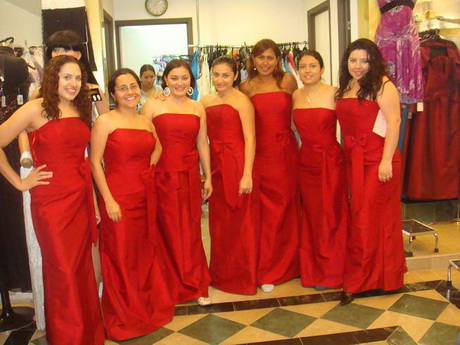 Vestidos de damas rojos