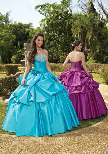 Vestidos de quince años azul turquesa