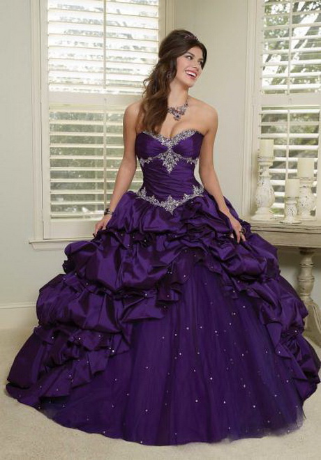 Vestidos de xv años morado