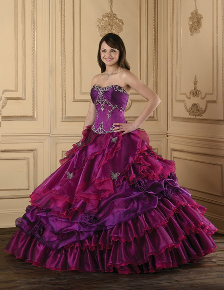 Vestidos de xv años morados